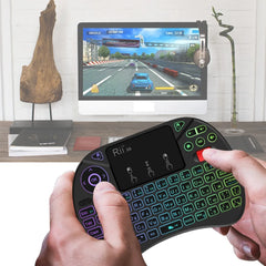 X8 Mini 2.4GHz Wireless Keyboard - 8 Color RGB Backlit & Multimedia Controller