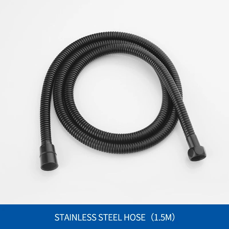 Matte Black Shower Bar Set – Adjustable Rail with 3-Mode Shower Head by Snagg A Shower Head