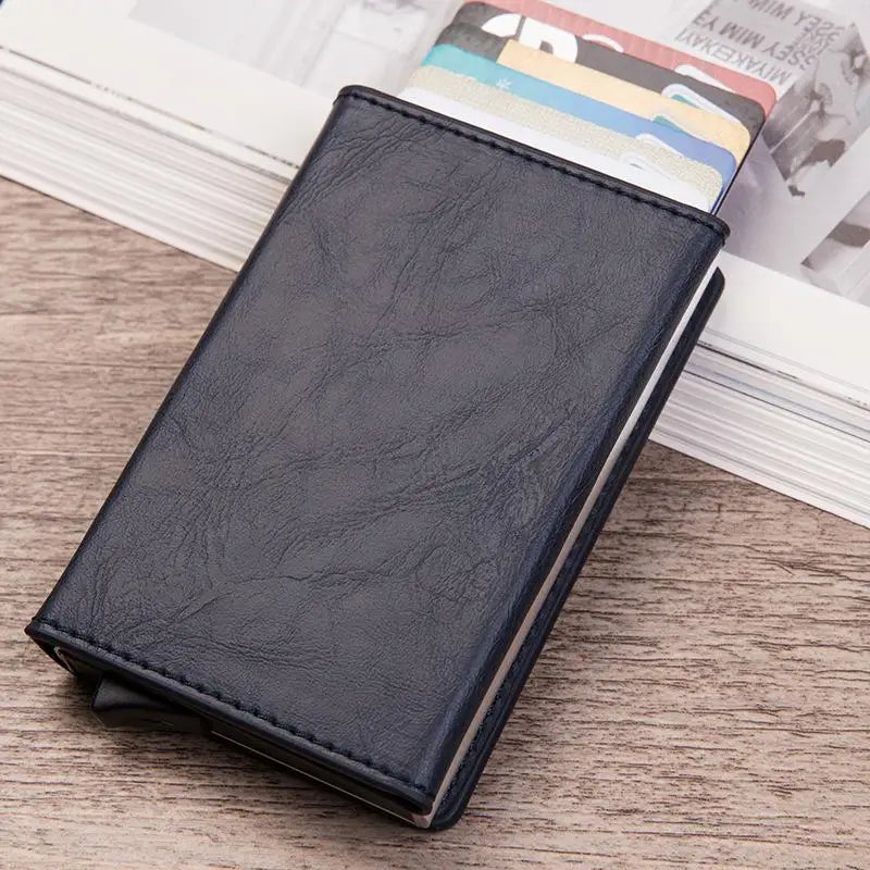 Vintage RFID-Blocking Leather Card Holder