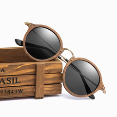 Ultralight Wooden Round Sunglasses