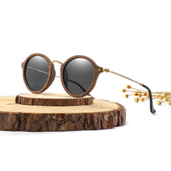 Ultralight Wooden Round Sunglasses