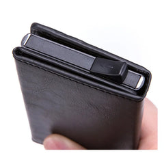 Vintage RFID-Blocking Leather Card Holder