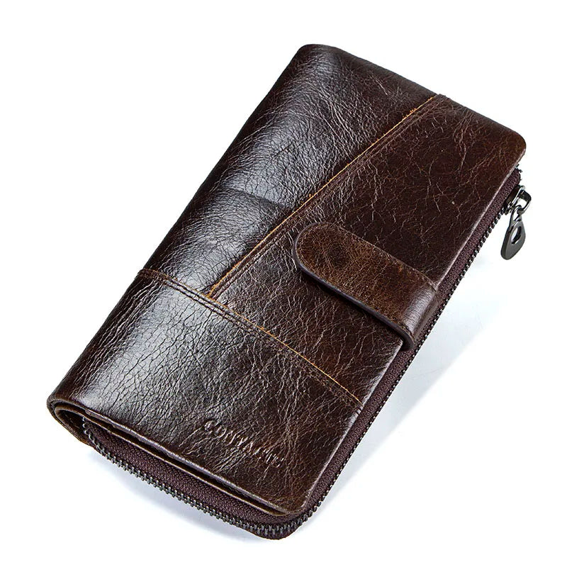 Genuine Leather Long Clutch Wallet