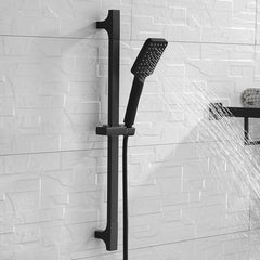 Matte Black Shower Bar Set – Adjustable Rail with 3-Mode Shower Head by Snagg A Shower Head