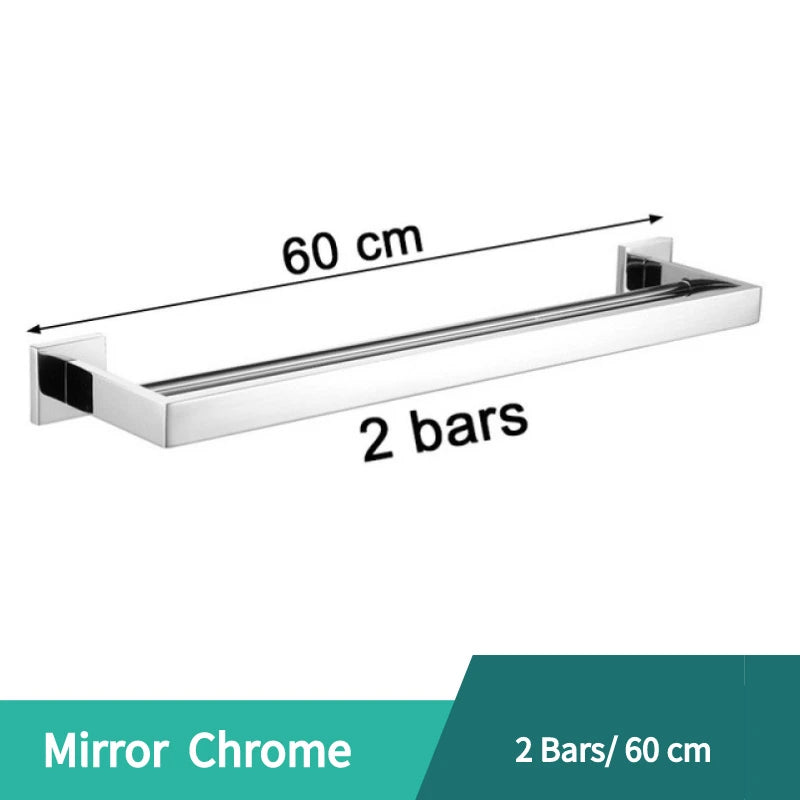 Stainless Steel Towel Rack – Single & Double Bar by Snagg A Rack