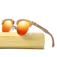 Skateboard Wooden Frame Sunglasses – Polarized Bamboo Pilot Shades