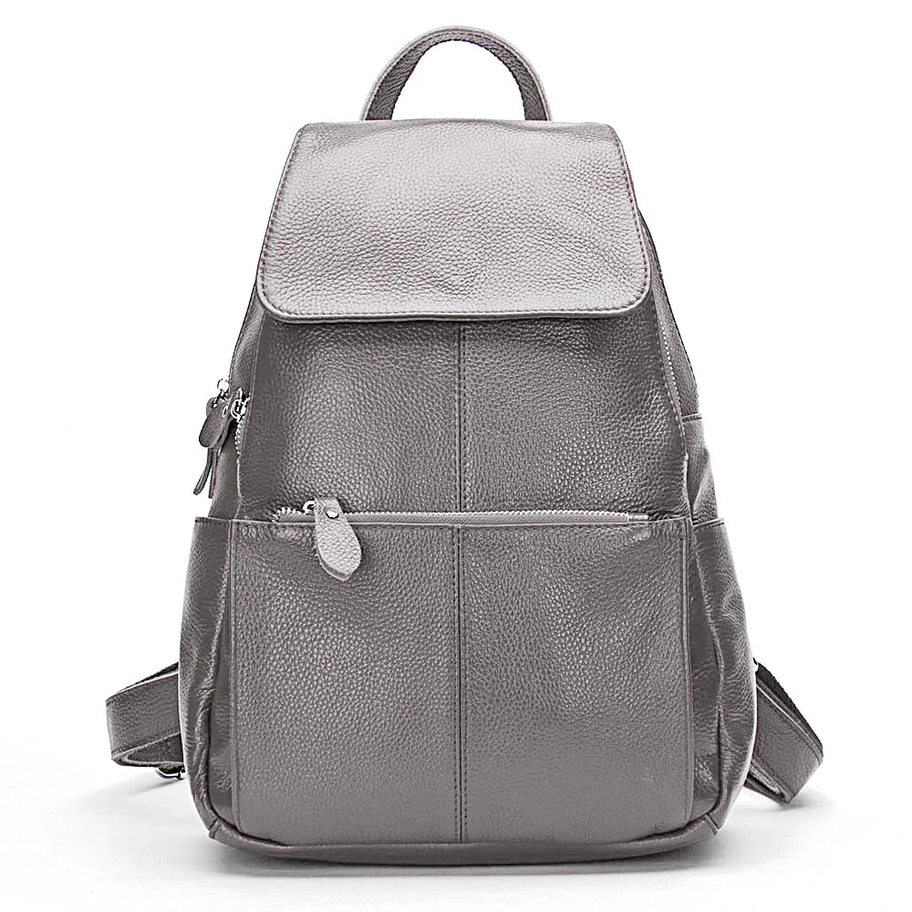 Genuine Leather Anti-Theft Women's Backpack
