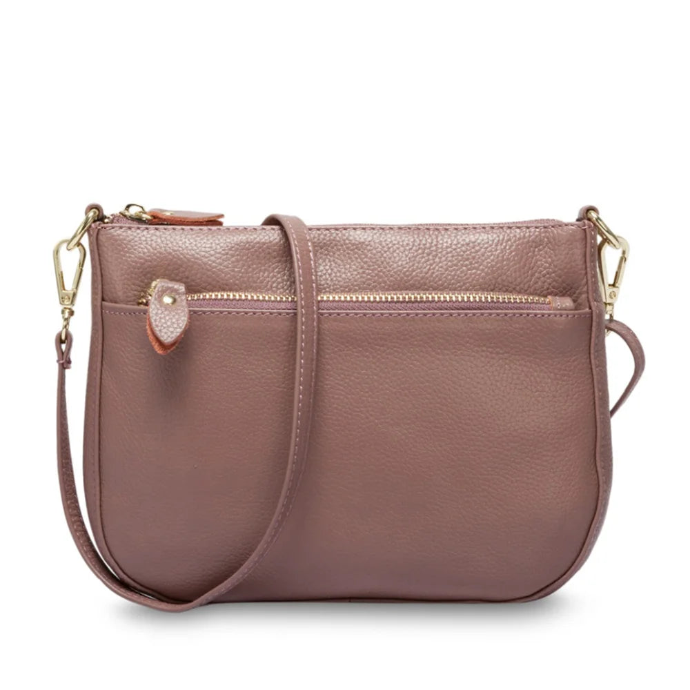 100% Genuine Leather Small Flap Crossbody Bag – Simple Women's Shoulder Purse & Messenger Wallet