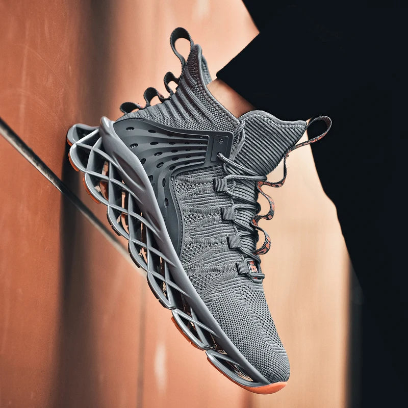 Grey Sneakers – Lightweight Trainers with Height Boost by Snagg A Shoes