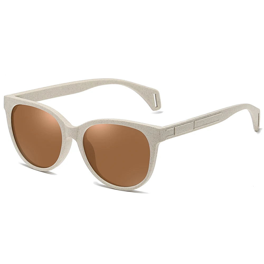 Polarized Wood-Straw Sunglasses