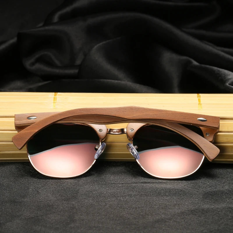 Skateboard Wooden Frame Sunglasses