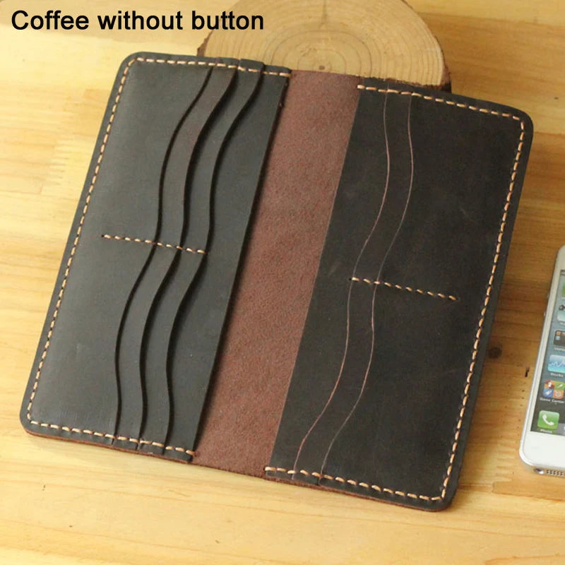 Handmade Vintage Leather Long Wallet