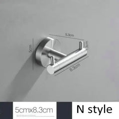 Brushed Nickel Wall Mounted Robe Hook by Snagg A Hook