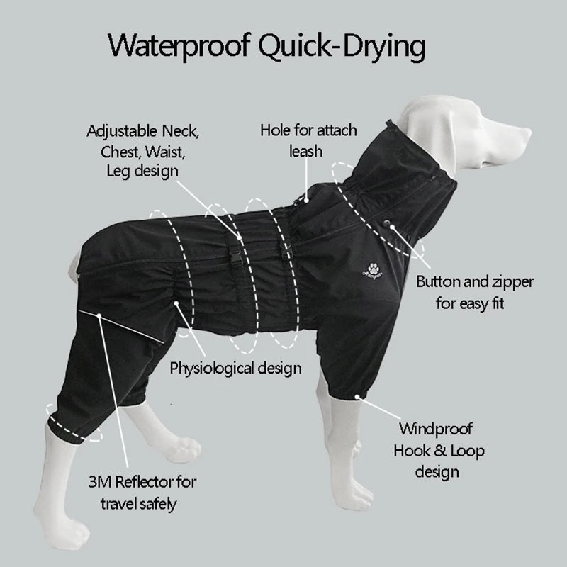 Waterproof Outdoor Dog Jumpsuit by Snagg A Jacket