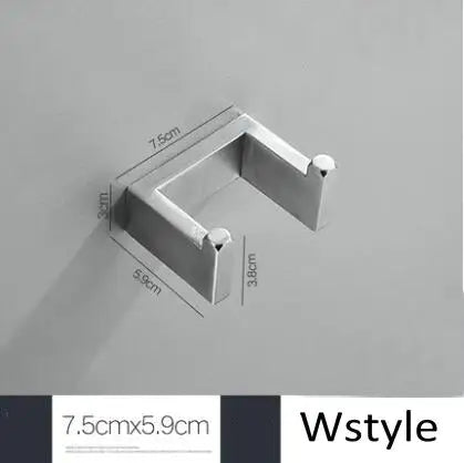 Brushed Nickel Wall Mounted Robe Hook by Snagg A Hook