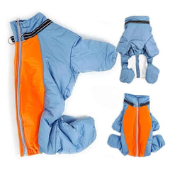Fleece-Lined Waterproof Dog Overalls for Large Dogs – Reflective Winter Coat for Bulldogs & Labradors