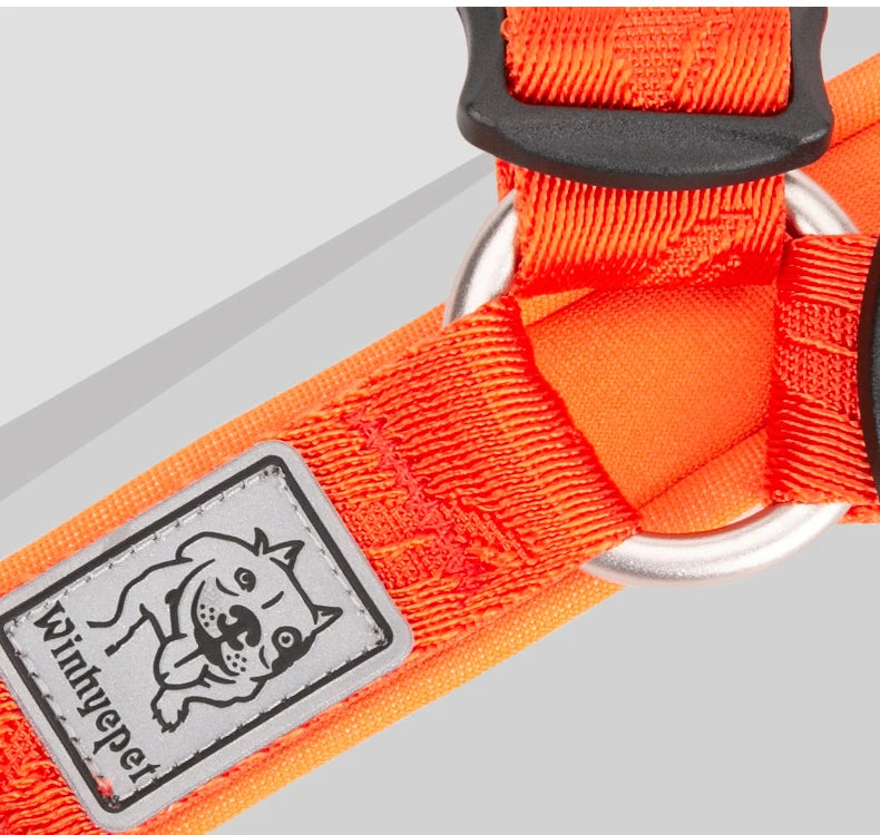 Orange No Pull Dog Harness by Snagg A Harness