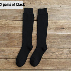 Men’s Winter Compression Knee High Socks, Thick Thermal Support (3 Pairs)