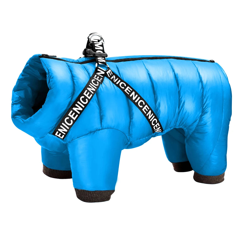 Waterproof Dog Jumpsuit – Heavy-Duty Winter Coat for Small, Medium & Large Dogs
