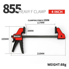 Quick Ratchet F Clamp Set 4", 6", 12" by Snagg A Ratchet Clamp