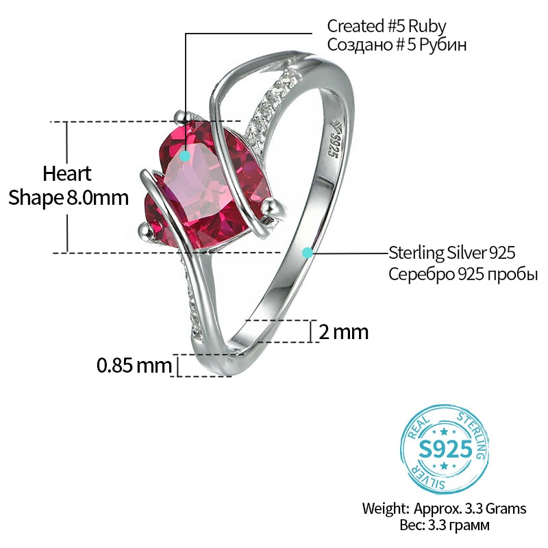 2.5ct Heart-Shaped Ruby Ring