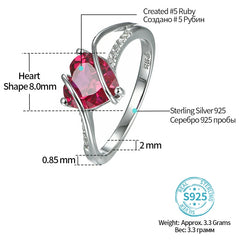 2.5ct Heart-Shaped Ruby Ring