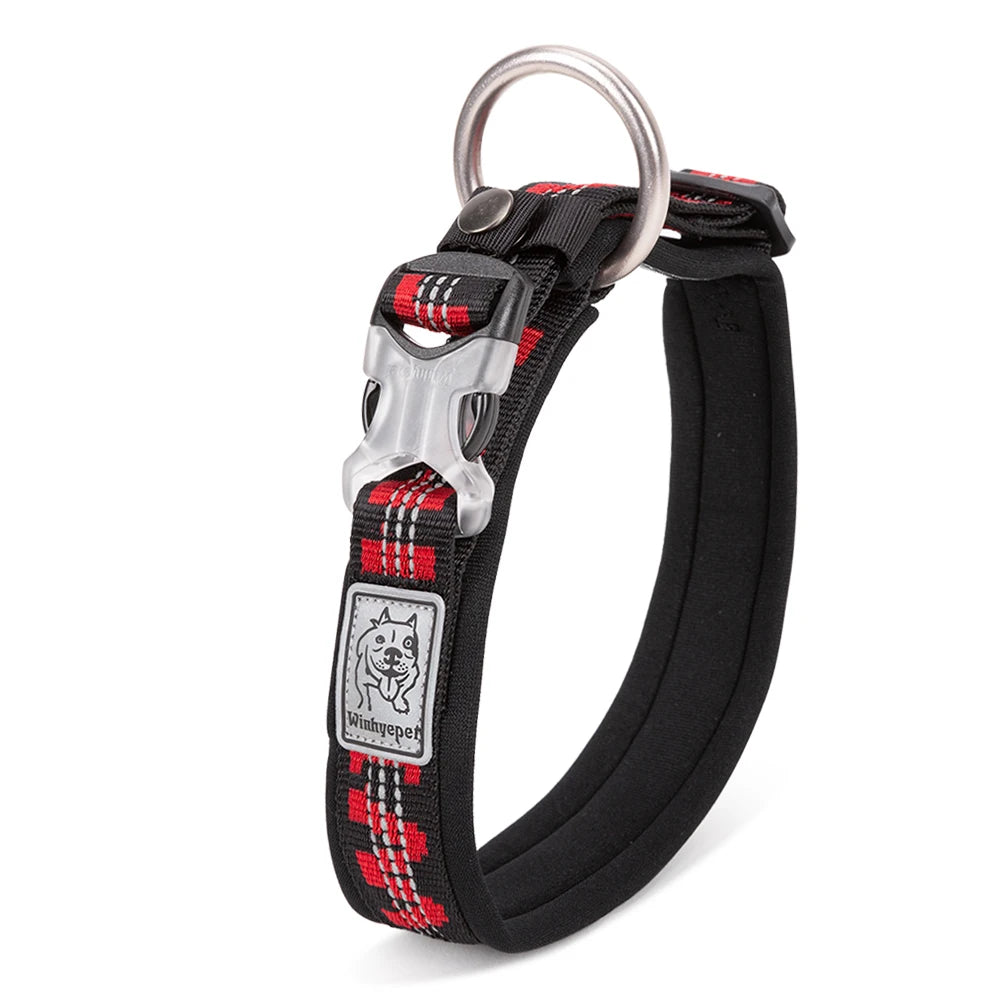 Reflective Neoprene Padded Dog Collar by Snagg A Pet Collars
