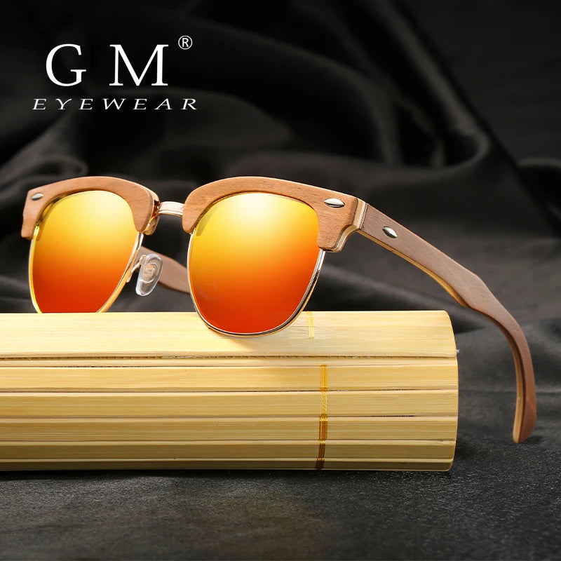 Skateboard Wooden Frame Sunglasses