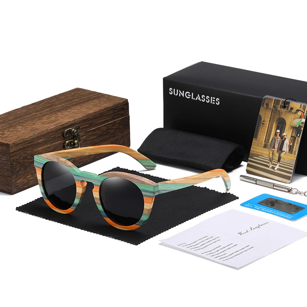 Natural Bamboo Polarized Sunglasses by Snagg It Sunglasses