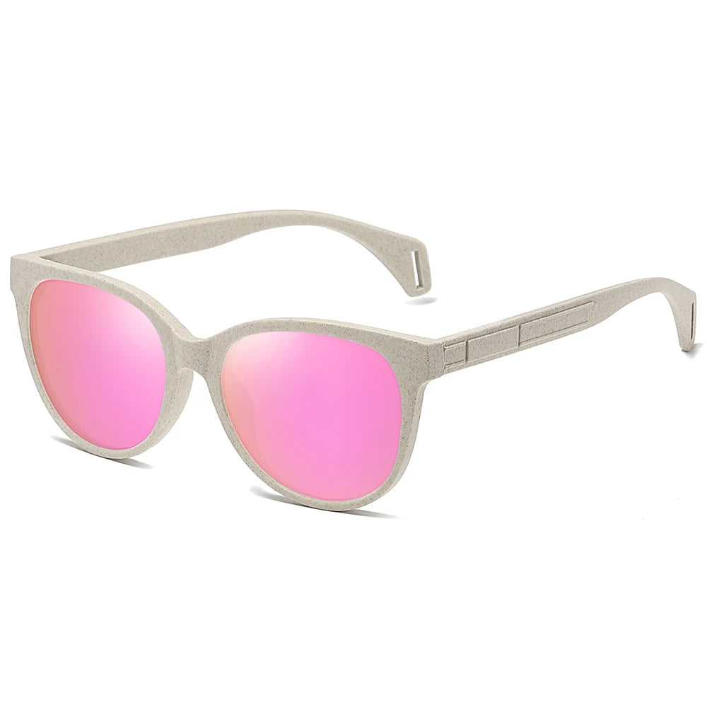 Polarized Wood-Straw Sunglasses