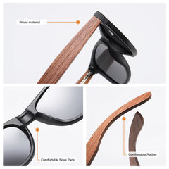 Handmade Walnut Wooden Polarized Sunglasses