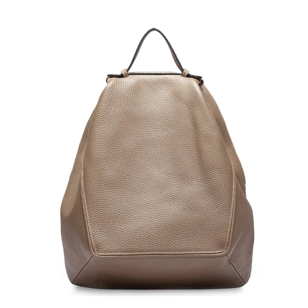 Genuine Leather Classic Backpack Purse – Roomy A4 & iPad-Fit Knapsack Satchel Rucksack for Women (0.82kg)