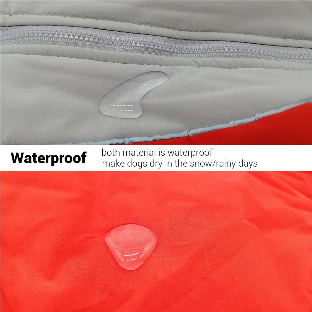 Reflective Dog Winter Jumpsuit – Waterproof Down-Fill Overalls for Small Dogs