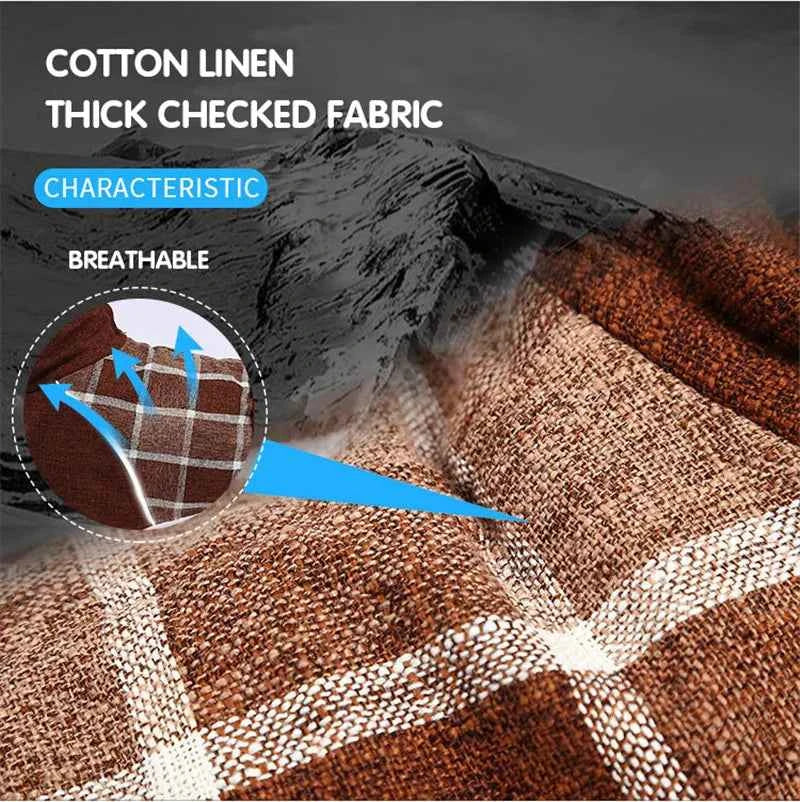 Reflective Windproof Dog Jacket – Thick Checked Winter Coat for Small to Large Dogs (Up to 3XL)