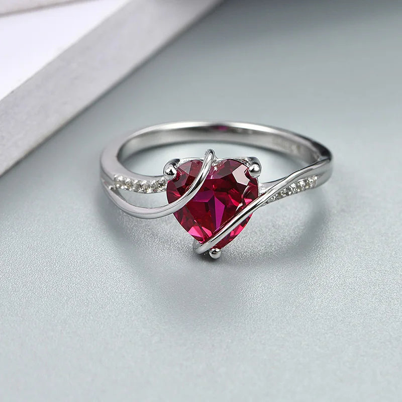 2.5ct Heart-Shaped Ruby Ring