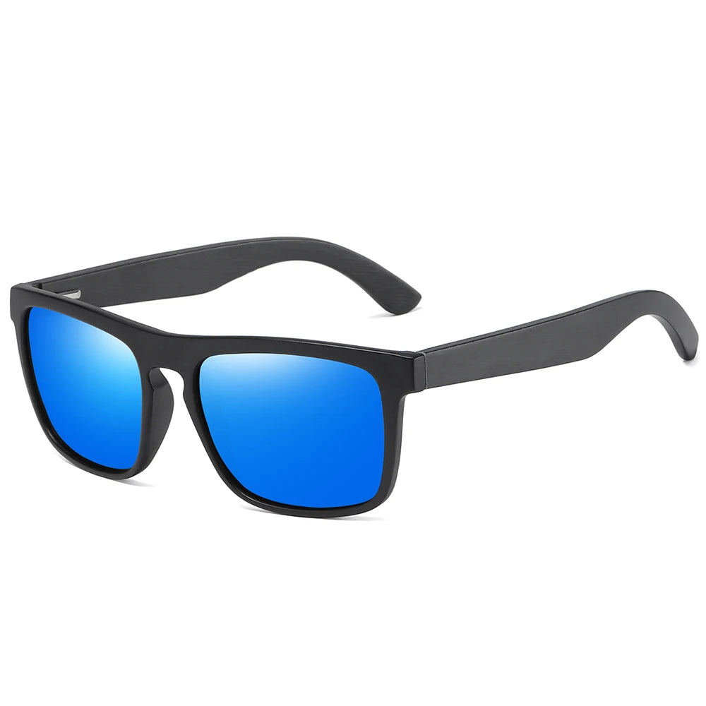 Black Wooden Polarized Sunglasses