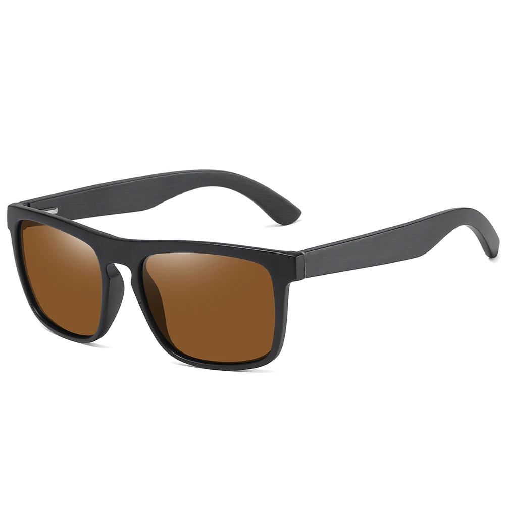 Black Wooden Polarized Sunglasses