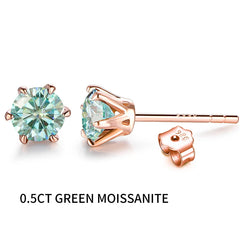 Moissanite Stud Earrings by Snagg An Earring