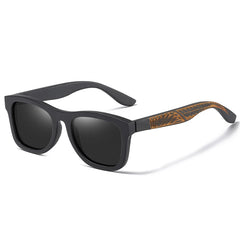 Handmade Black Bamboo Wooden Frame Sunglasses by Snagg It Sunglasses
