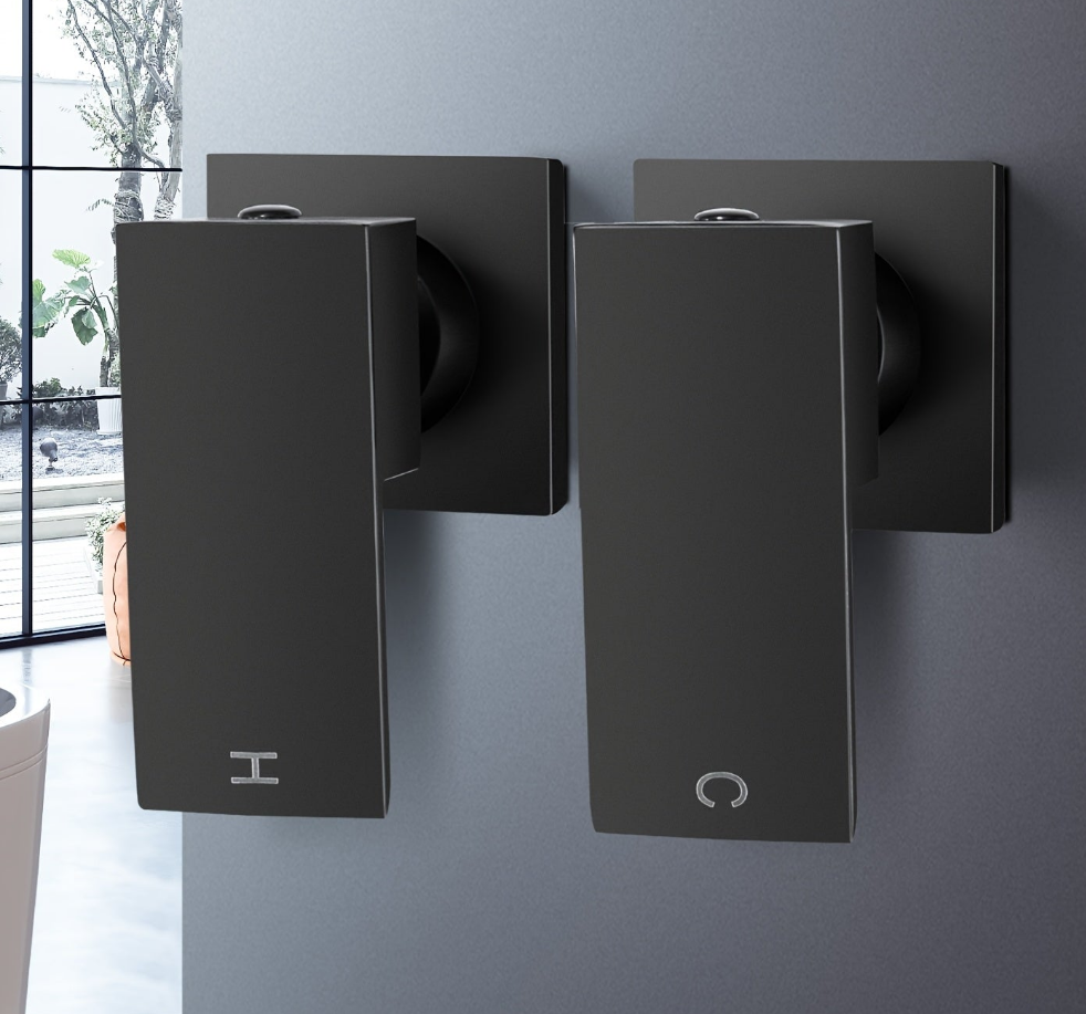 Wall Mounted Twin Shower Taps – Hot & Cold Mixer by Snagg A Tap