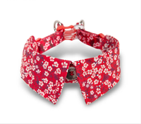 Floral Pet Collar with Bow by Snagg A Pet Collars