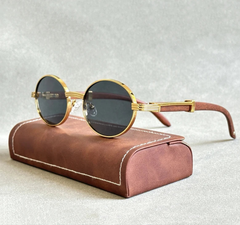 Luxe Oval Wooden Sunglasses by Snagg A Shades