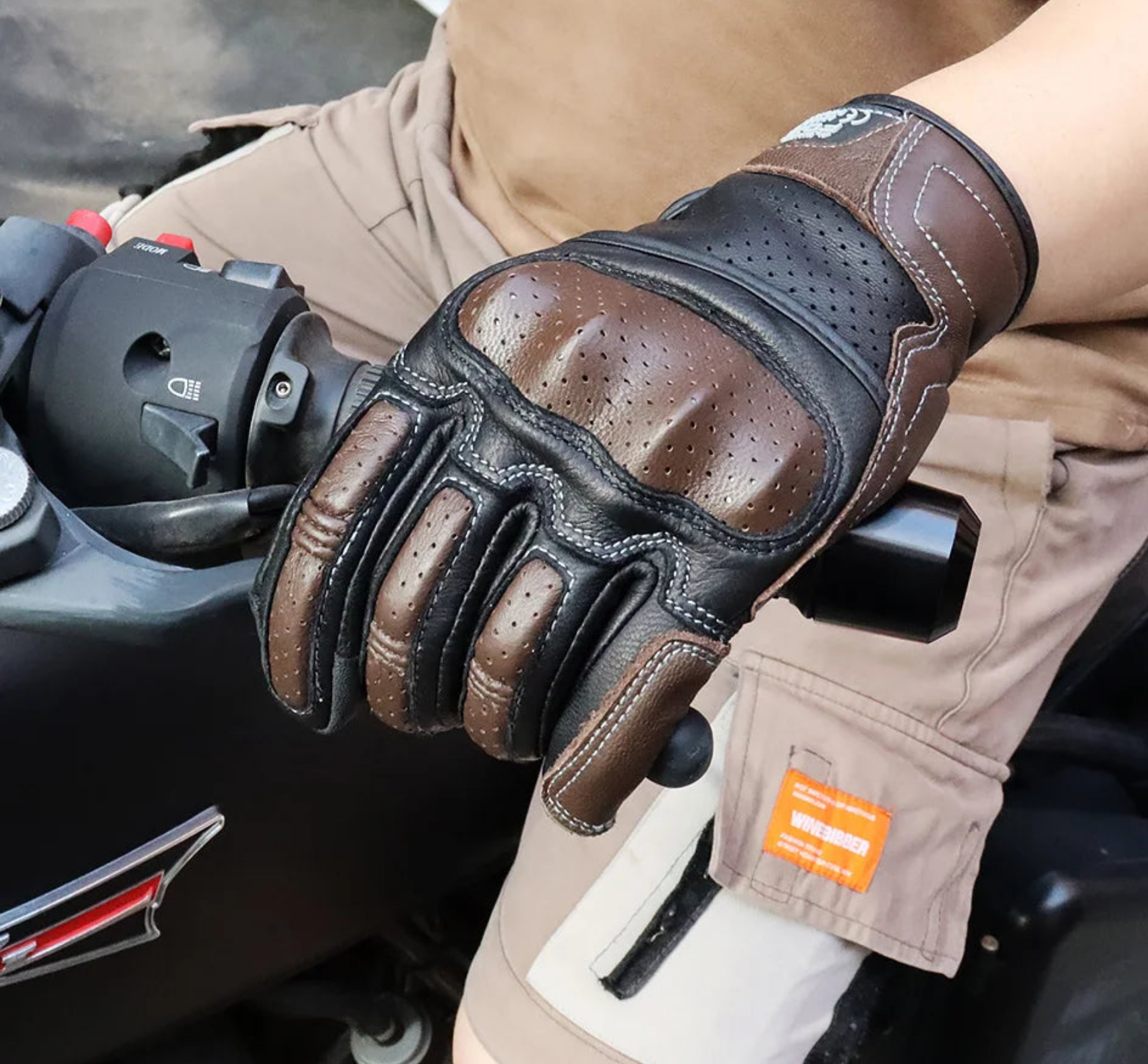 Retro Leather Motorcycle Gloves by Snagg A Motorcycle Gloves