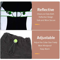 Fleece Dog Pyjamas with Legs – Reflective Closed-Belly Winter Suit for Small Dogs (Cuttable Panel)