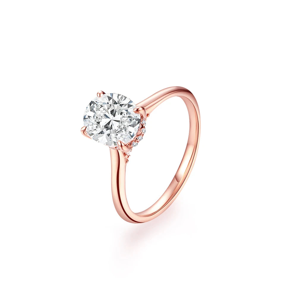 2ct Oval Moissanite Ring