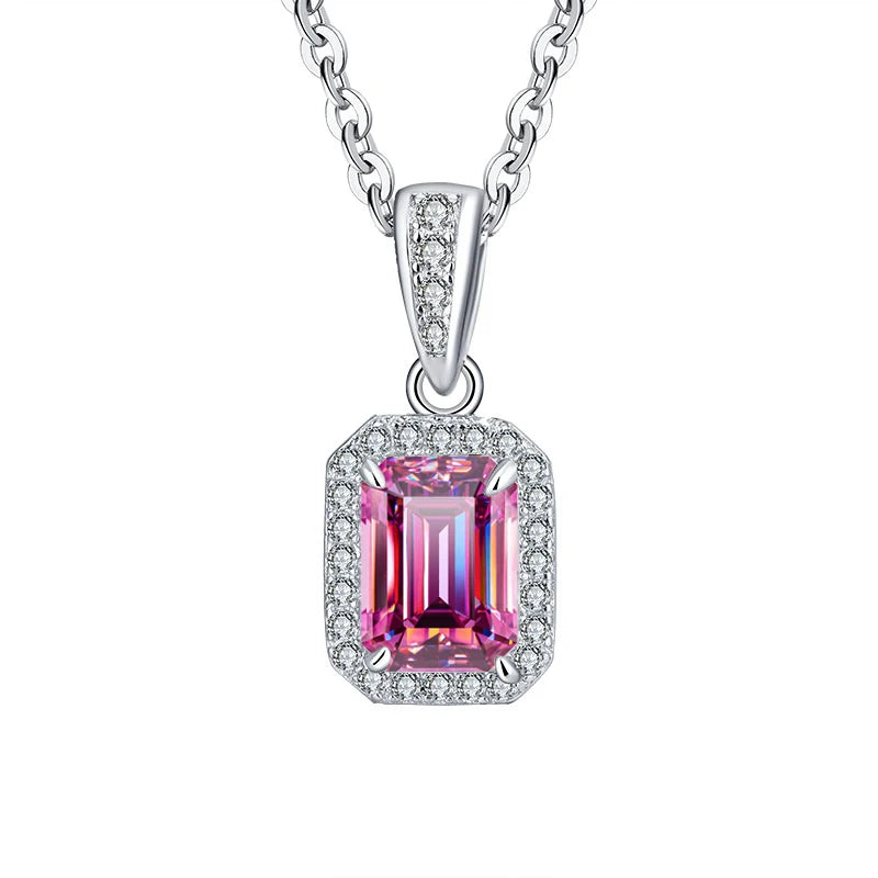 5×7MM Moissanite Pendant Necklace