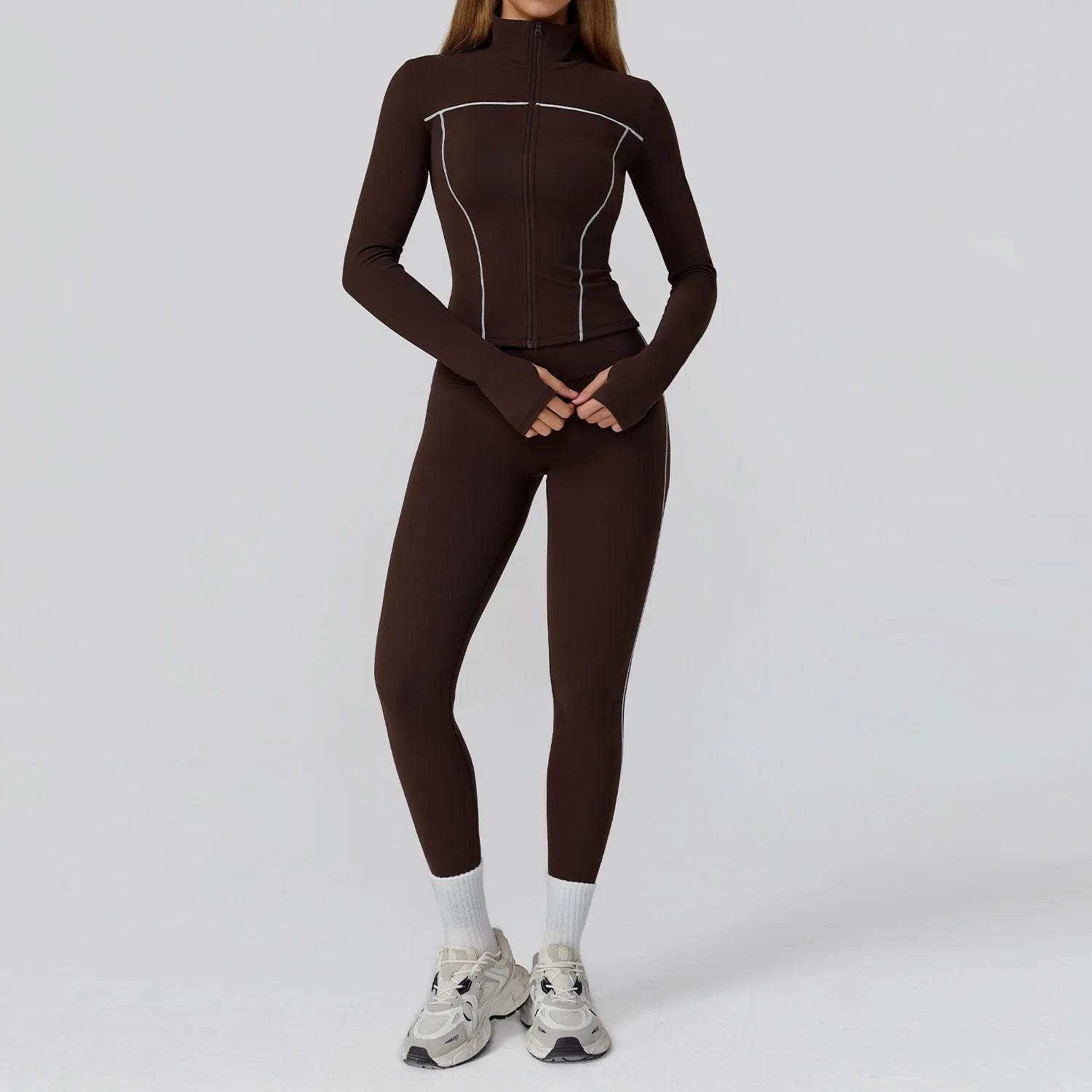 Women's 2/3-Piece Yoga Clothes Set | High Waist Leggings Running Bra Workout Tracksuit Gym Outfits