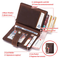 Leather RFID Pop-Up Wallet