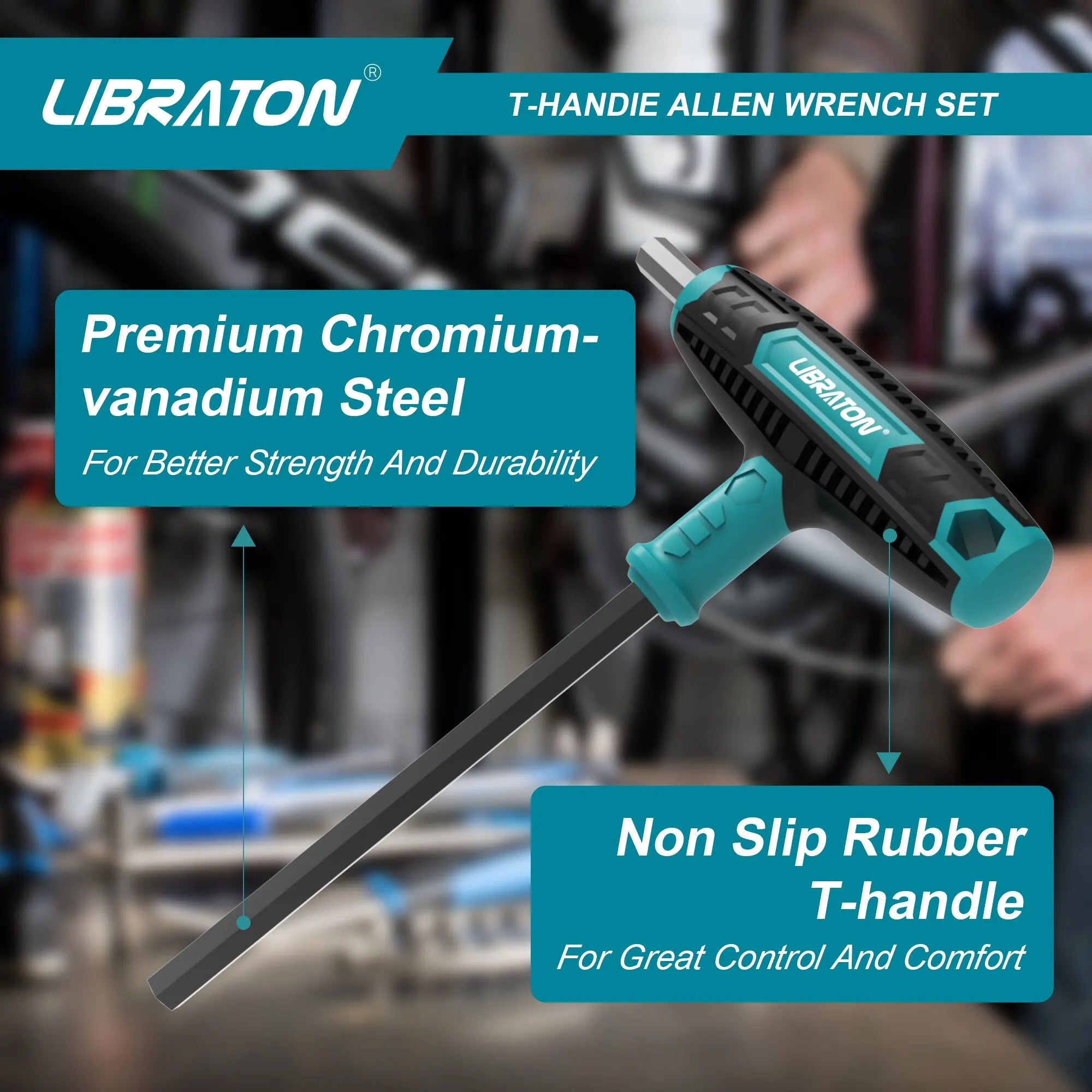 Libraton 7-Piece T-Handle Allen Wrench Set