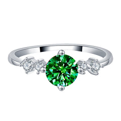 Green Moissanite Ring by Snagg A Ring